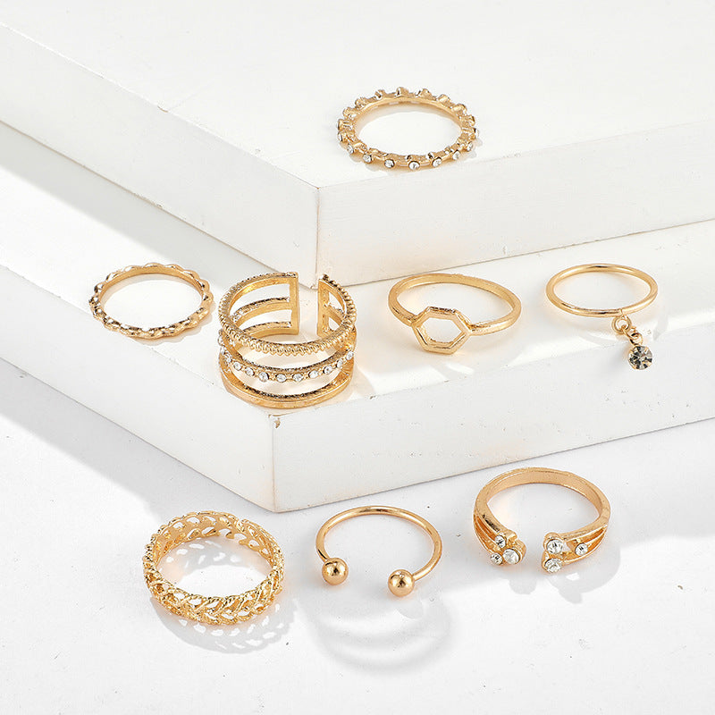 Diamond Ring Set of 8 – Mix, Match, Sparkle