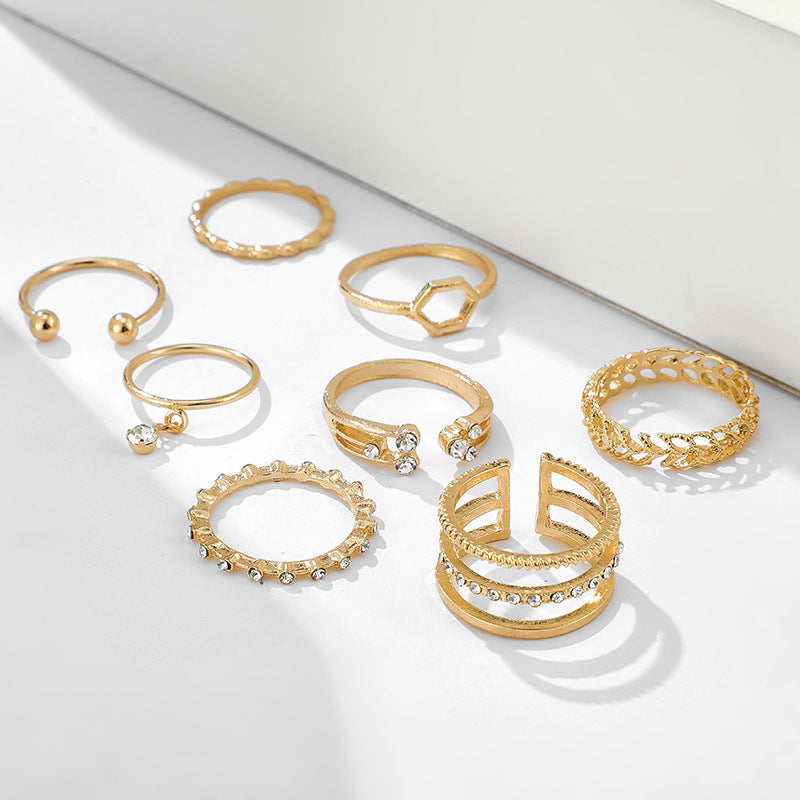 Diamond Ring Set of 8 – Mix, Match, Sparkle