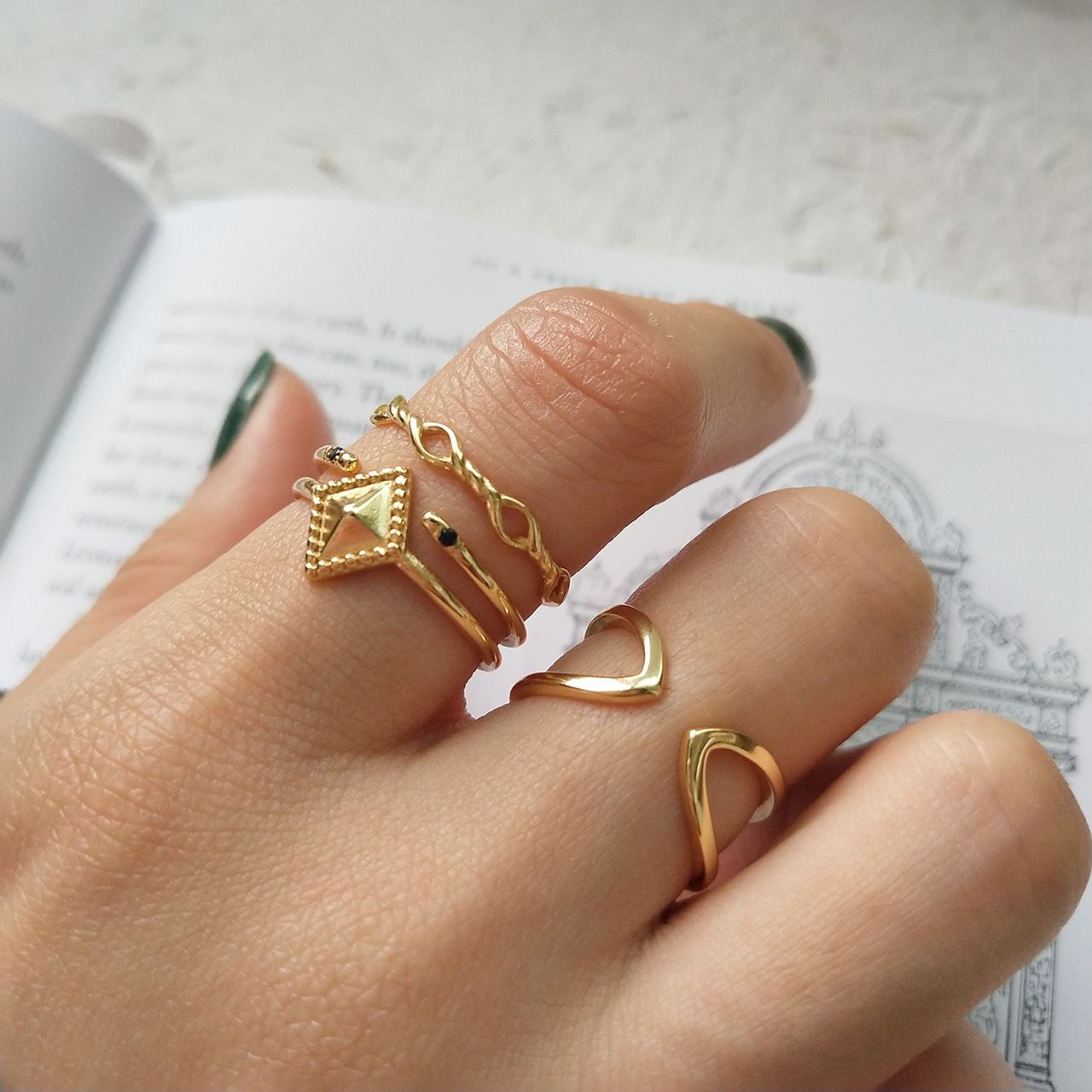 3-Piece Sterling Silver Rings – Chic, Simple, and Stunning