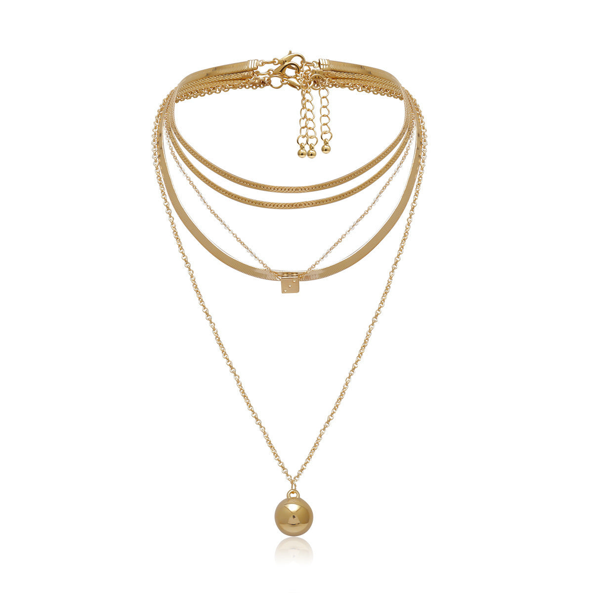 Women’s Personalized Ball Pendant Set – Elegant Everyday Jewelry