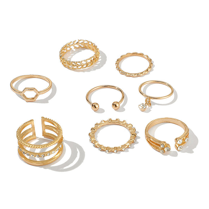 Diamond Ring Set of 8 – Mix, Match, Sparkle