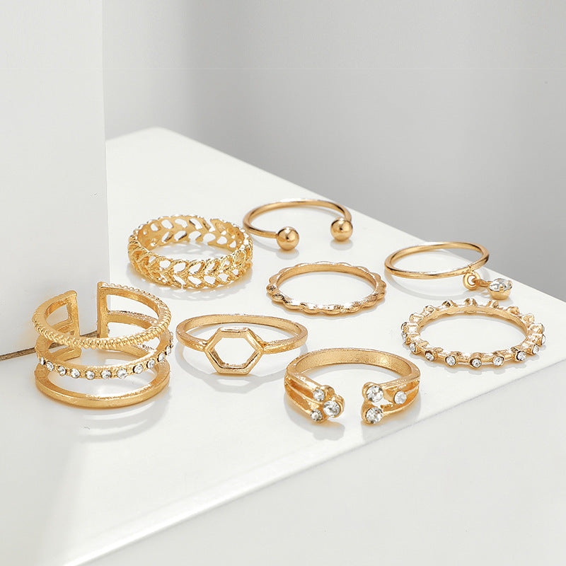 Diamond Ring Set of 8 – Mix, Match, Sparkle