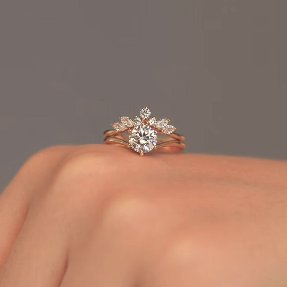 Classic Rose Gold Matching Rings for Couples