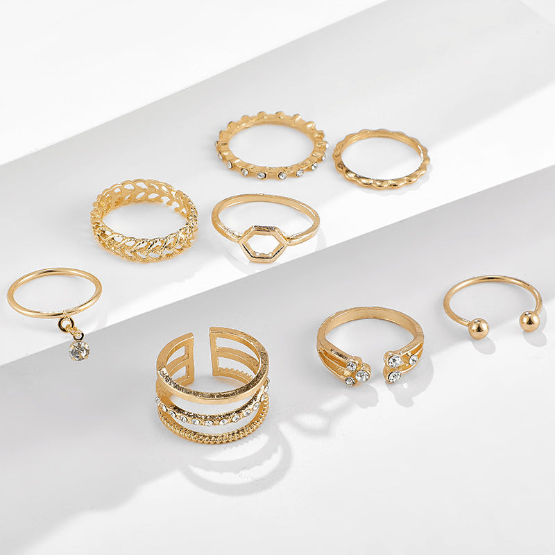 Diamond Ring Set of 8 – Mix, Match, Sparkle
