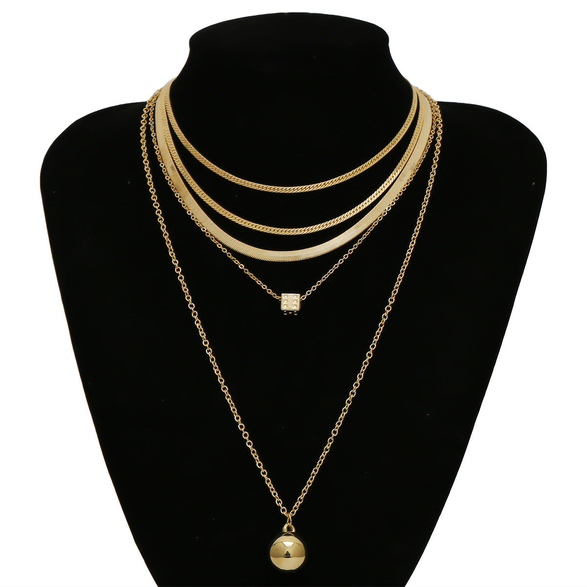 Women’s Personalized Ball Pendant Set – Elegant Everyday Jewelry