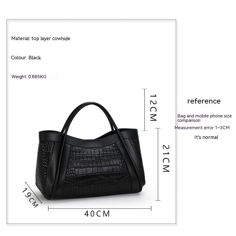 Women’s Soft Leather Tote – Lightweight with Timeless Sophistication