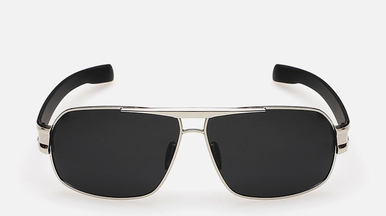 Modern Men’s Polarized Sunglasses – Square Metal Design