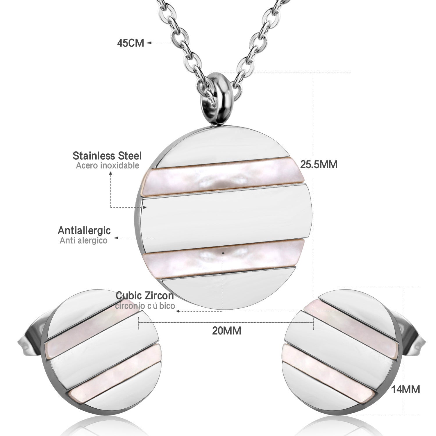 Shine That Lasts – Hypoallergenic Necklace & Earring Set