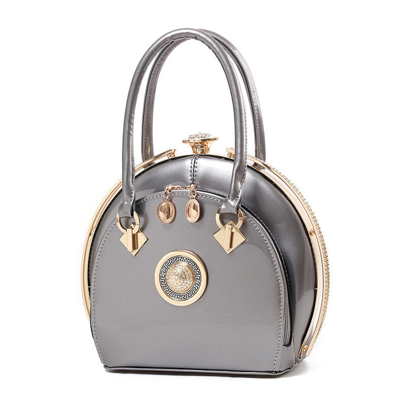 Polished Leather Handbag – Sophisticated Shine for Modern Women