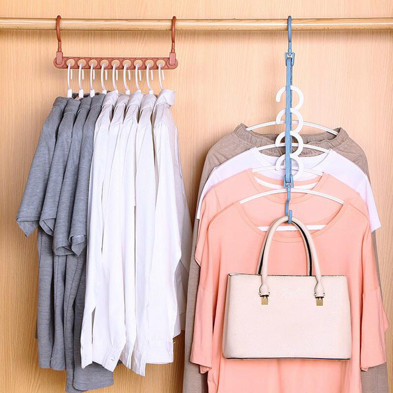 Efficient Hanger Holder for Dorm Wardrobe Storage
