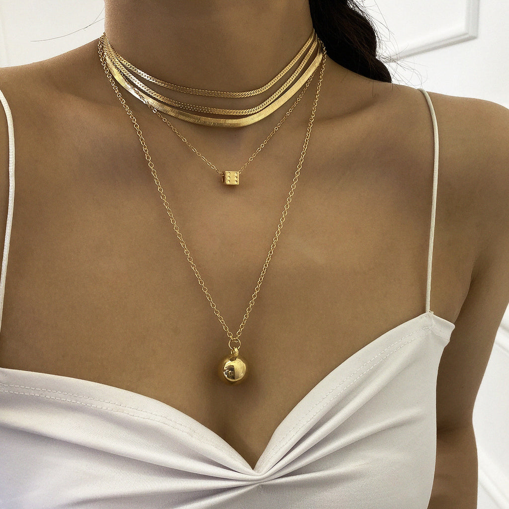Women’s Personalized Ball Pendant Set – Elegant Everyday Jewelry