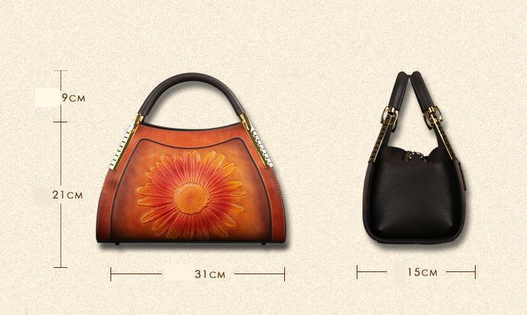 Sunflower Embossed Crossbody Purse – Stylish & Functional