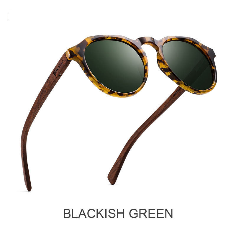Sustainable Bamboo Round Polarized Sunglasses – Modern Classic
