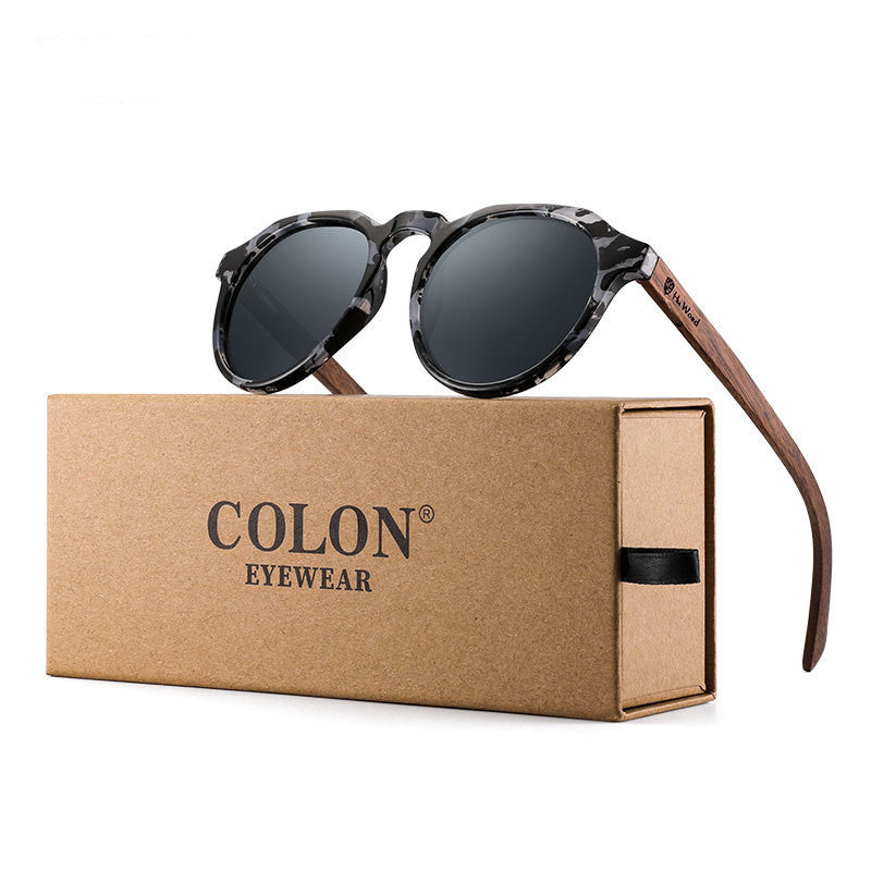 Sustainable Bamboo Round Polarized Sunglasses – Modern Classic