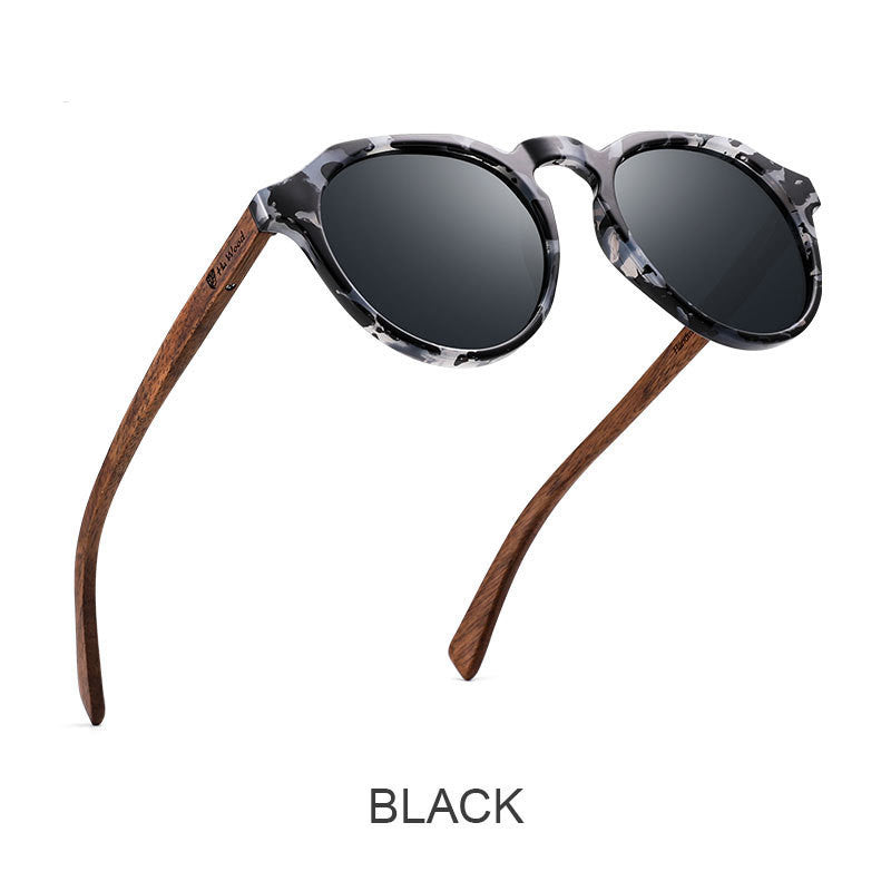 Sustainable Bamboo Round Polarized Sunglasses – Modern Classic