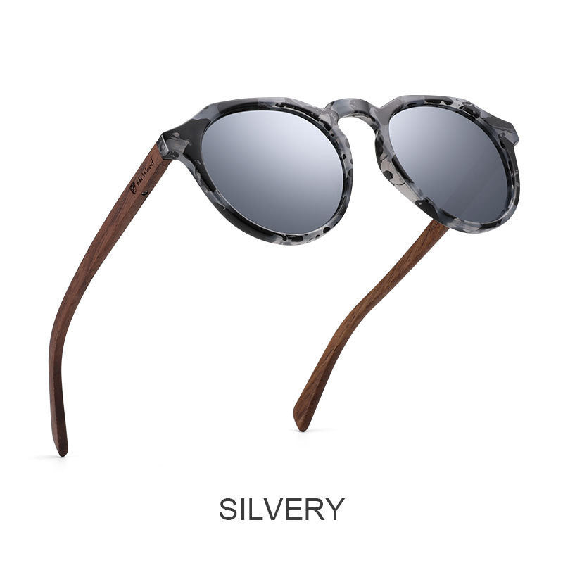 Sustainable Bamboo Round Polarized Sunglasses – Modern Classic