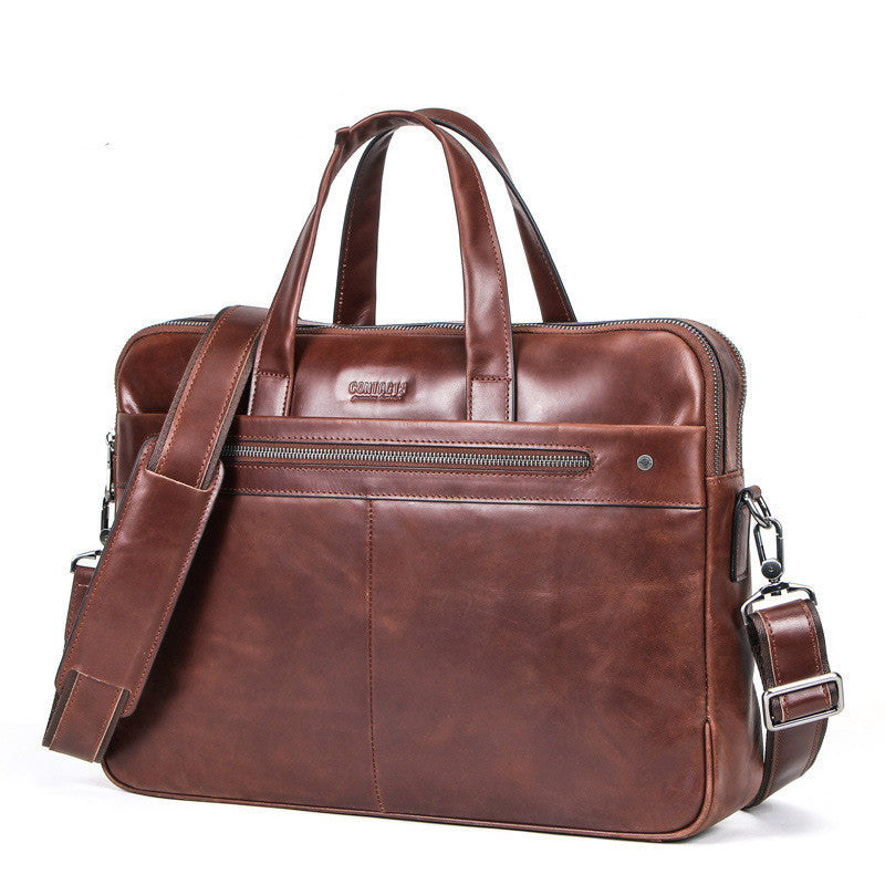 Men’s Vintage Leather Bag – Classic Office and Travel Essential
