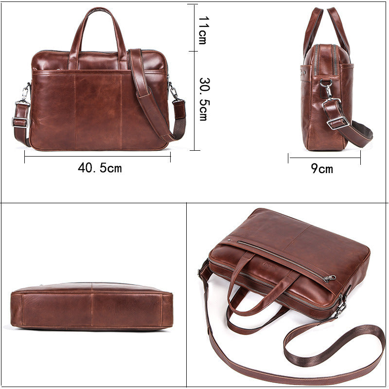 Men’s Vintage Leather Bag – Classic Office and Travel Essential