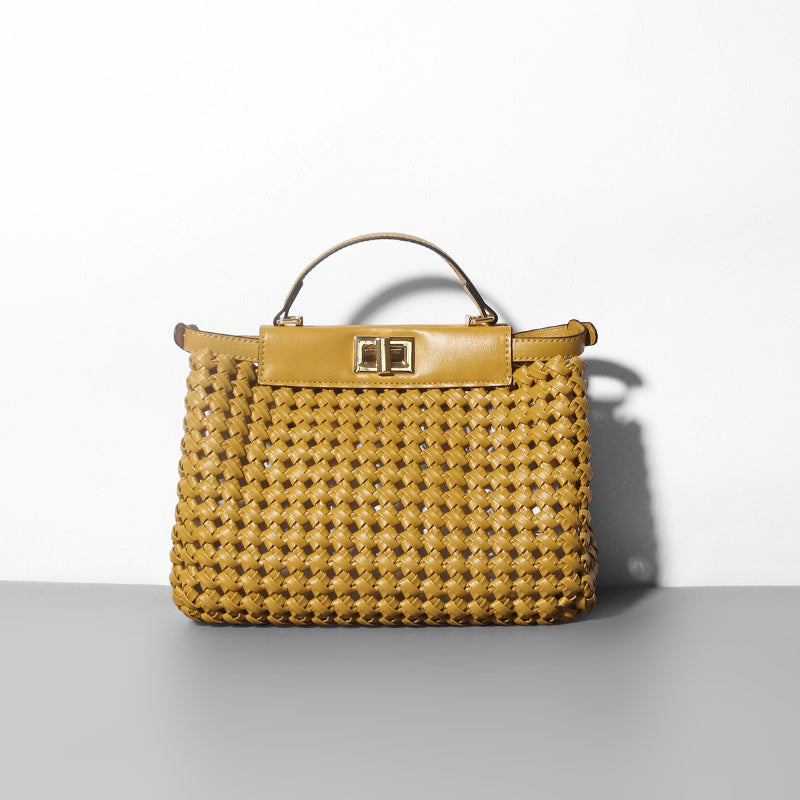 Platinum Shine Leather Handbag – Light, Classy & Confident