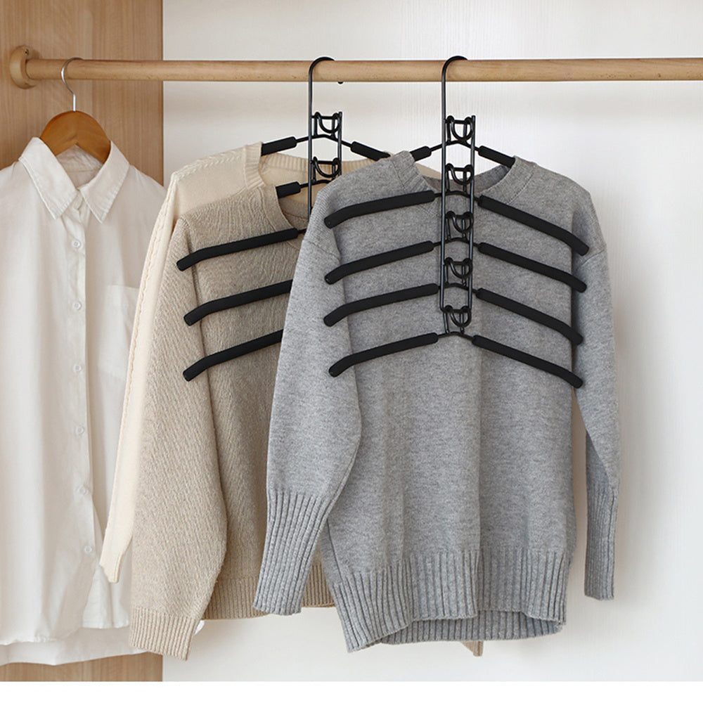 Multi-Layer Clothes Hanger Organizer for Wardrobe & Kitchen