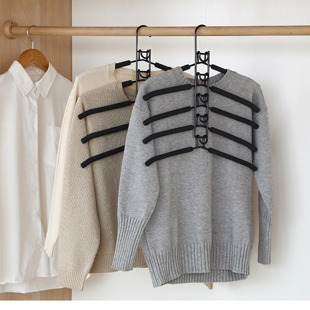 Multi-Layer Clothes Hanger Organizer for Wardrobe & Kitchen