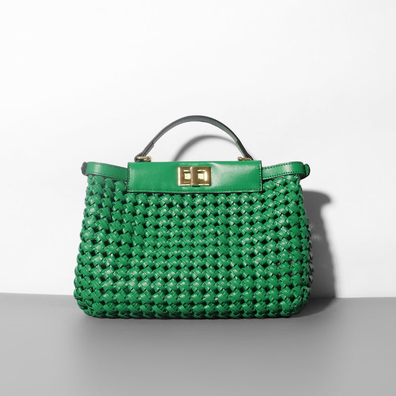 Platinum Shine Leather Handbag – Light, Classy & Confident