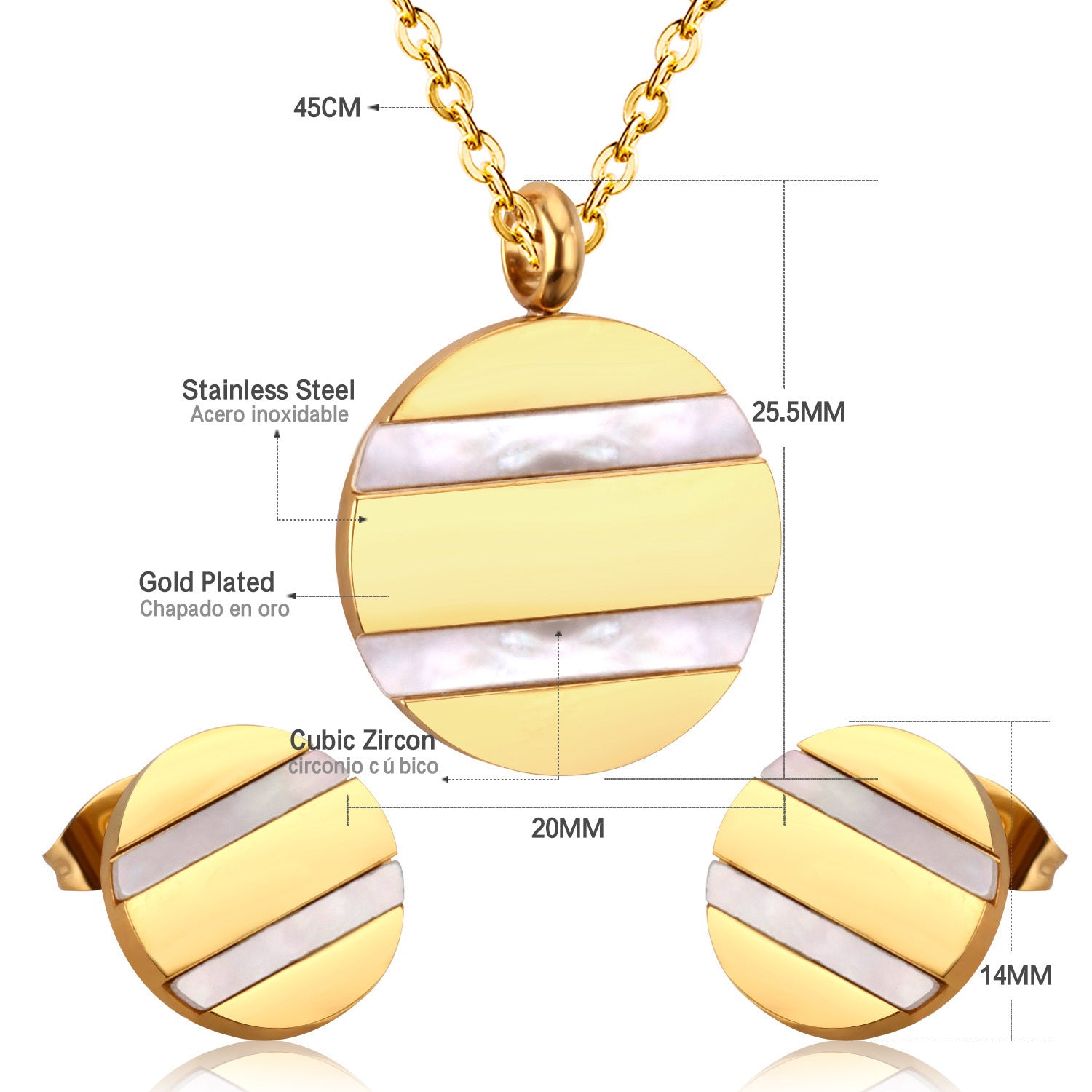 Shine That Lasts – Hypoallergenic Necklace & Earring Set