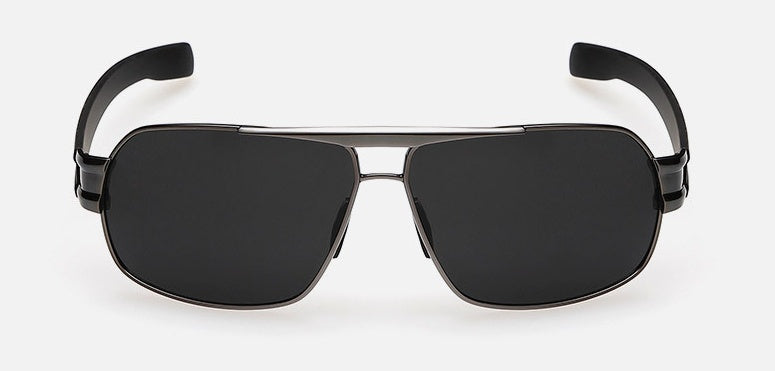 Modern Men’s Polarized Sunglasses – Square Metal Design
