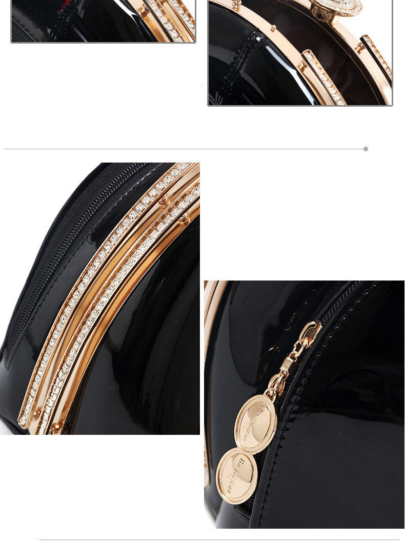 Polished Leather Handbag – Sophisticated Shine for Modern Women