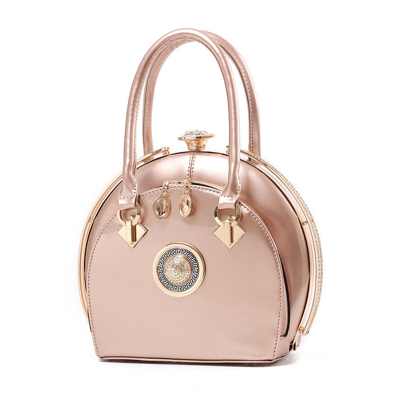 Polished Leather Handbag – Sophisticated Shine for Modern Women