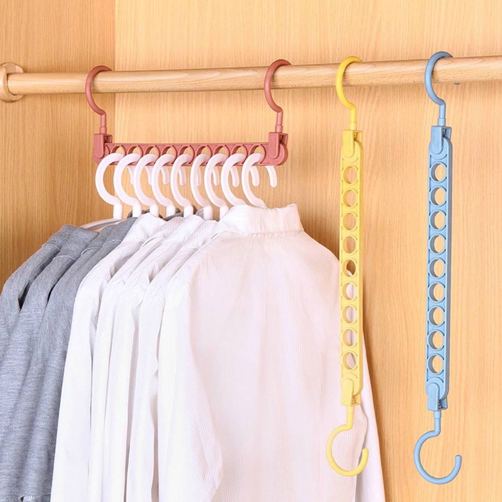 Efficient Hanger Holder for Dorm Wardrobe Storage