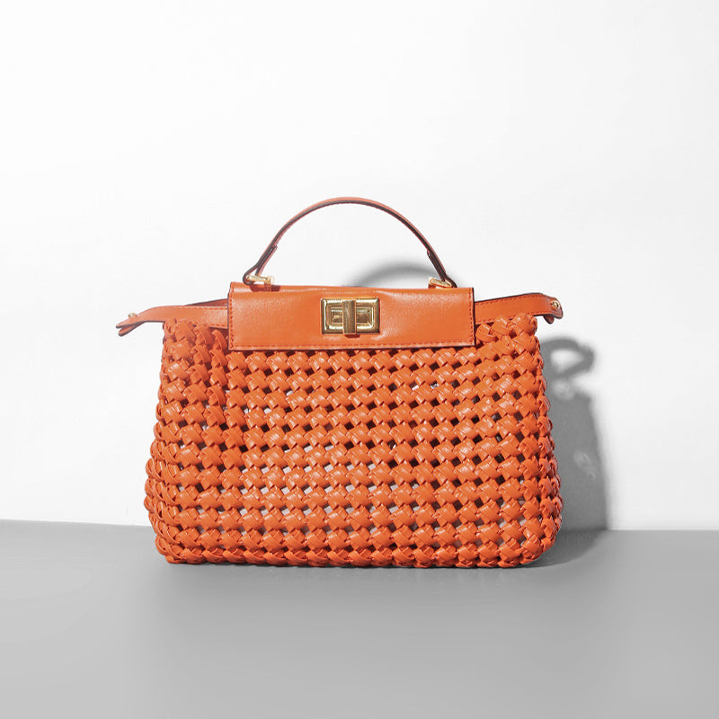 Platinum Shine Leather Handbag – Light, Classy & Confident