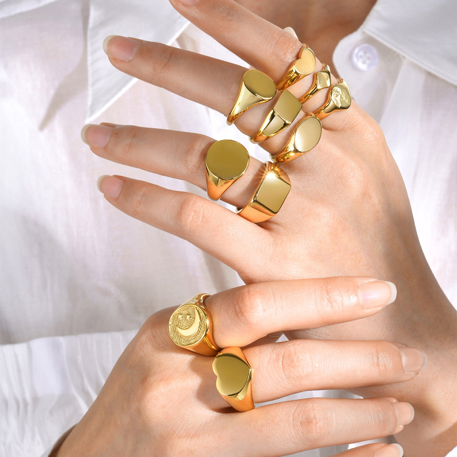 Modern Neutral Ring – Geometric Design in Stainless Steel