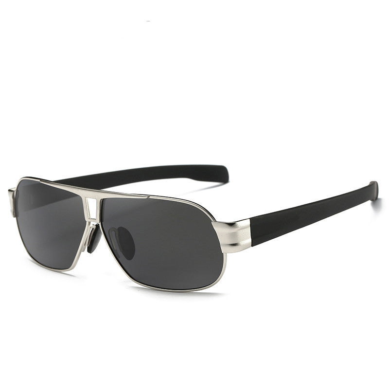Modern Men’s Polarized Sunglasses – Square Metal Design