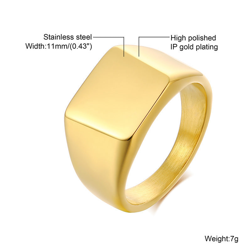 Modern Neutral Ring – Geometric Design in Stainless Steel