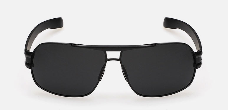 Modern Men’s Polarized Sunglasses – Square Metal Design