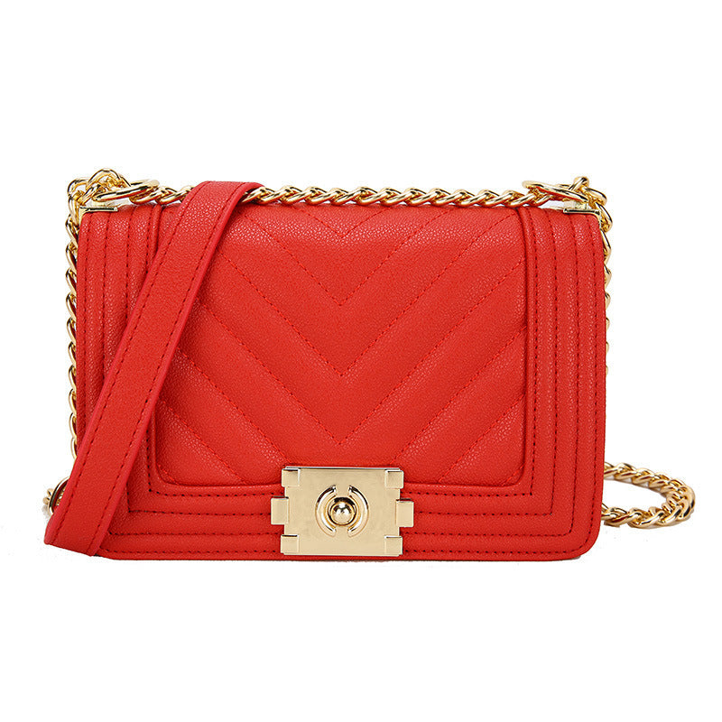 Diamond Chain Shoulder Messenger Bag – Trendy Underarm Purse for Her