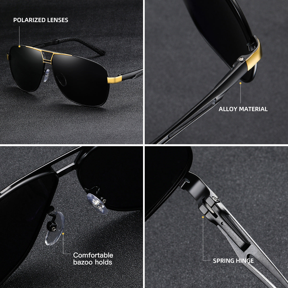 Men’s Polarized Driving Sunglasses – HD Vision Comfort
