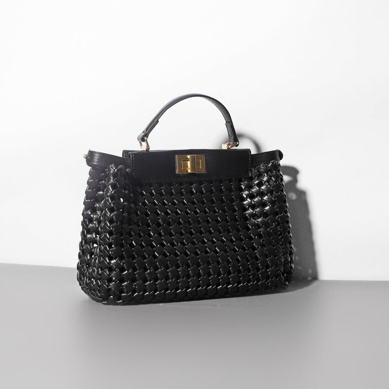 Platinum Shine Leather Handbag – Light, Classy & Confident