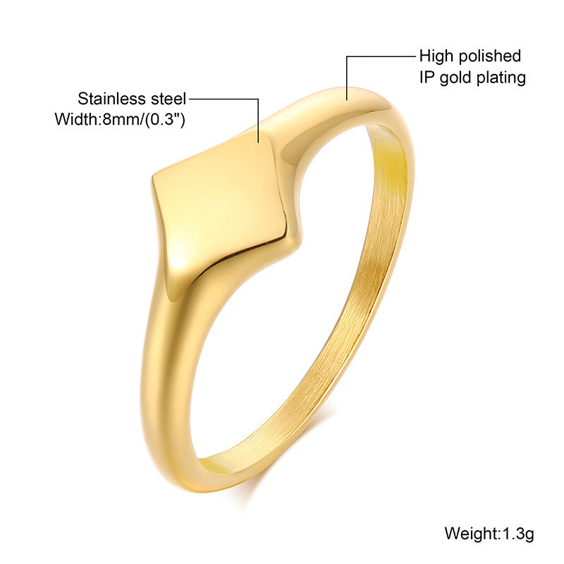 Modern Neutral Ring – Geometric Design in Stainless Steel